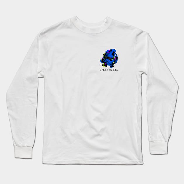 Mosaic Twist (Blue) Long Sleeve T-Shirt by urbanoceandesigns